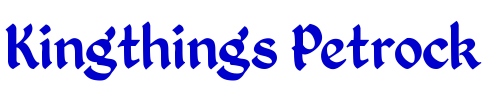 Kingthings Petrock 字体